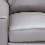 Chito Leather Sofa, Loveseat and Chair Set - Cloud Grey