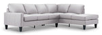 Chito Leather 2-Piece Sectional with Right Facing Chaise - Cloud Grey