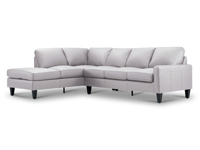 Chito Leather 2-Piece Sectional with Left Facing Chaise - Cloud Grey
