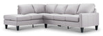 Chito Leather 2-Piece Sectional with Left Facing Chaise - Cloud Grey