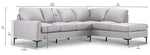Chito Leather 2-Piece Sectional with Right Facing Chaise - Cloud Grey