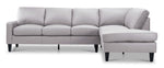 Chito Leather 2-Piece Sectional with Right Facing Chaise - Cloud Grey