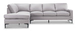 Chito Leather 2-Piece Sectional with Left Facing Chaise - Cloud Grey