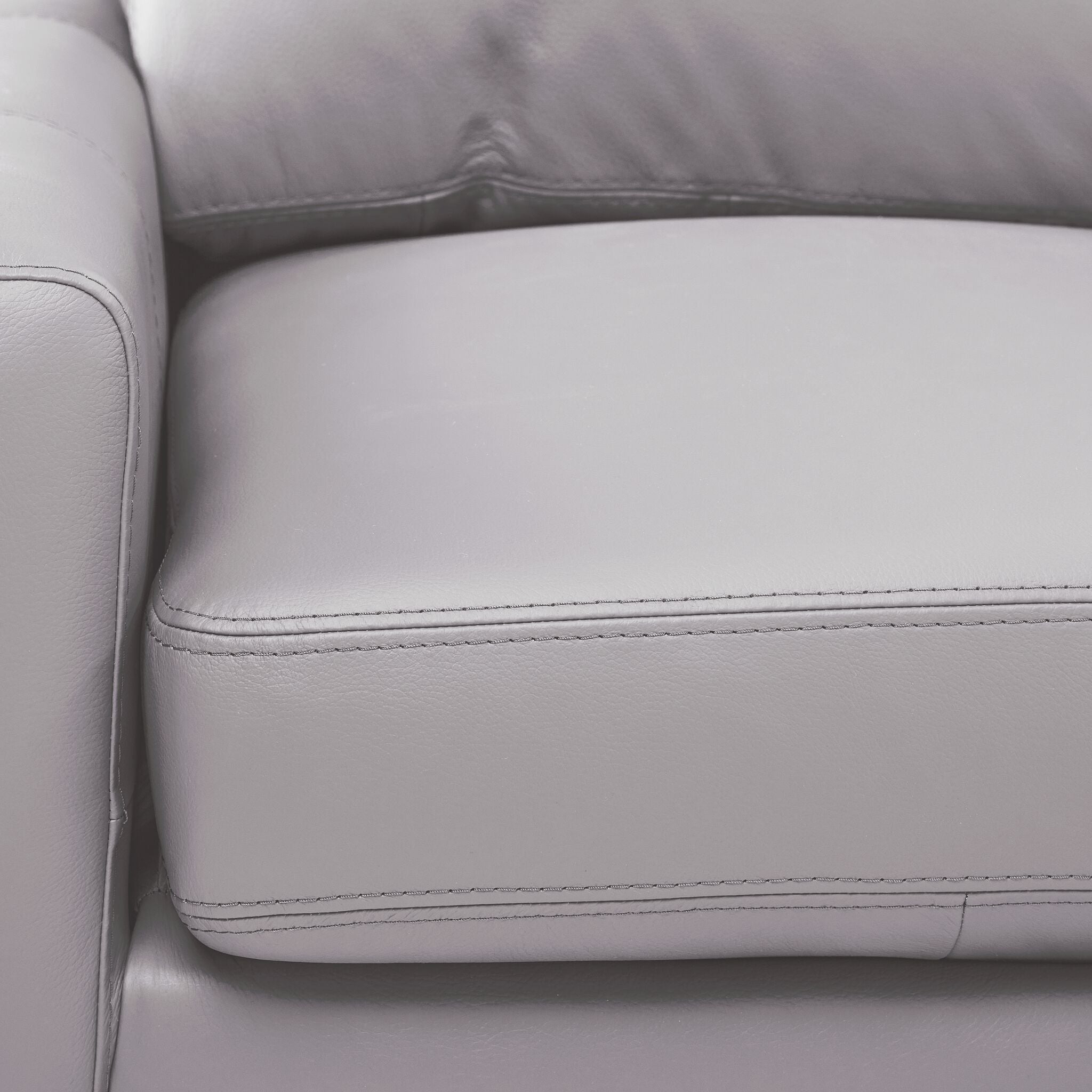 Chito Leather 2-Piece Sectional with Right Facing Chaise - Cloud Grey