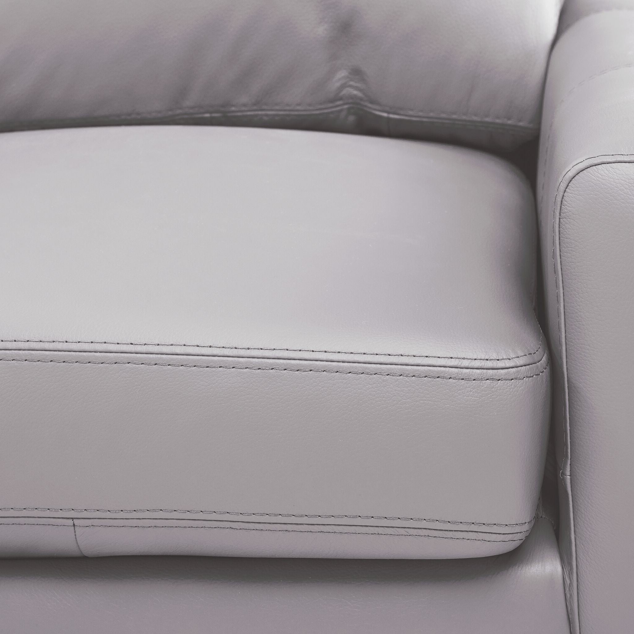 Chito Leather 2-Piece Sectional with Left Facing Chaise - Cloud Grey