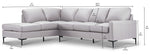Chito Leather 2-Piece Sectional with Left Facing Chaise - Cloud Grey