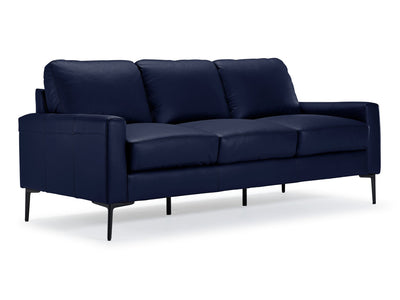 Chito Leather Sofa - Navy