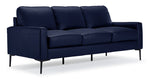 Chito Leather Sofa - Navy