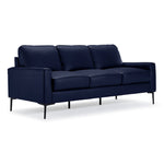 Chito Leather Sofa, Loveseat and Chair Set - Navy