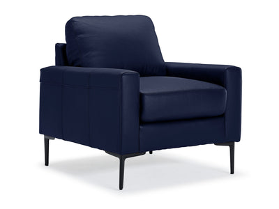 Chito Leather Chair - Navy