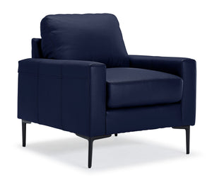 Chito Leather Chair - Navy