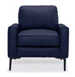 Chito Leather Chair - Navy