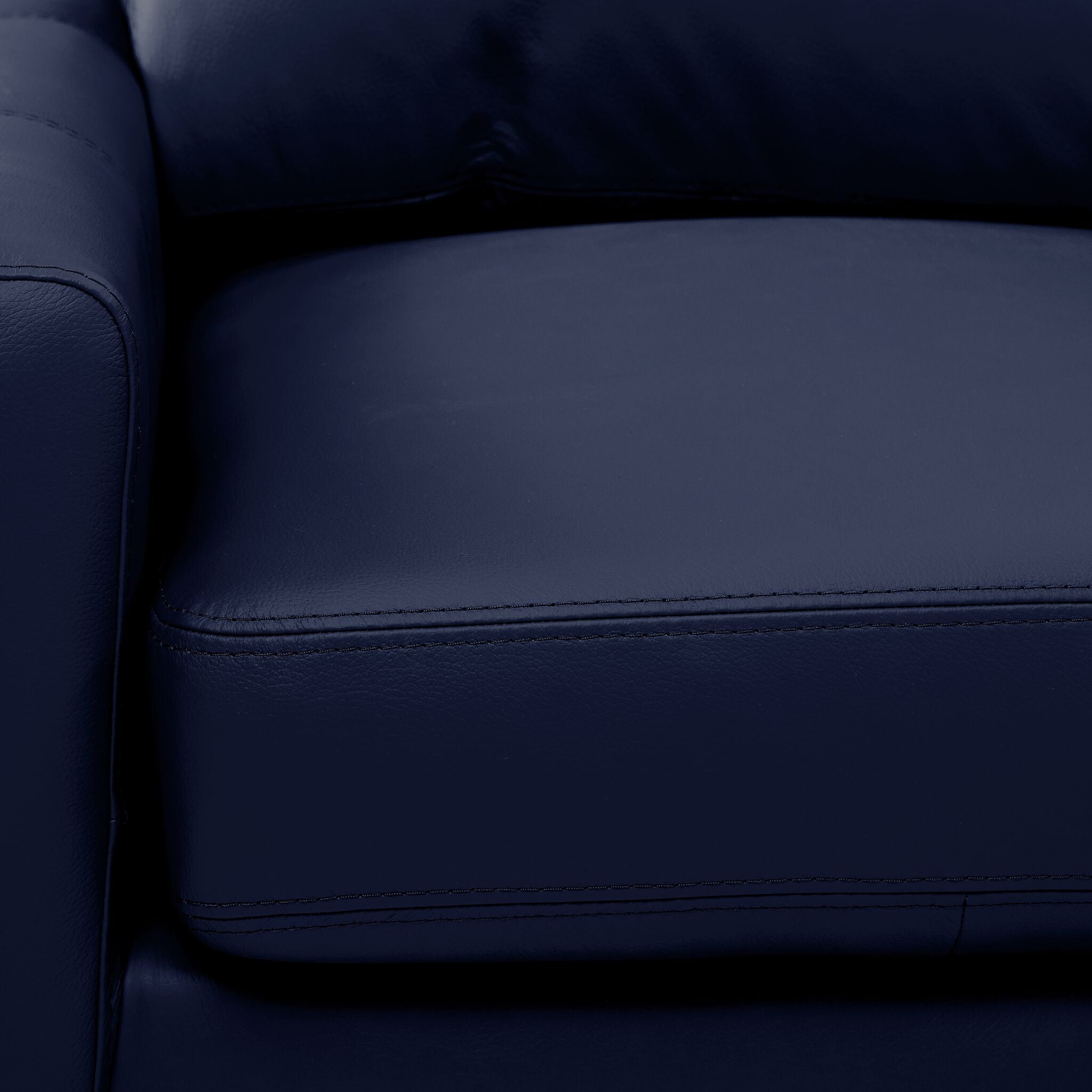 Chito Leather 2-Piece Sectional with Right Facing Chaise - Navy