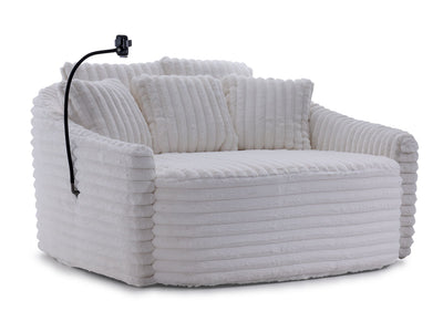 Ciara Fur Accent Chair - White