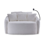 Ciara Fur Accent Chair - White