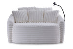 Ciara Fur Accent Chair - White