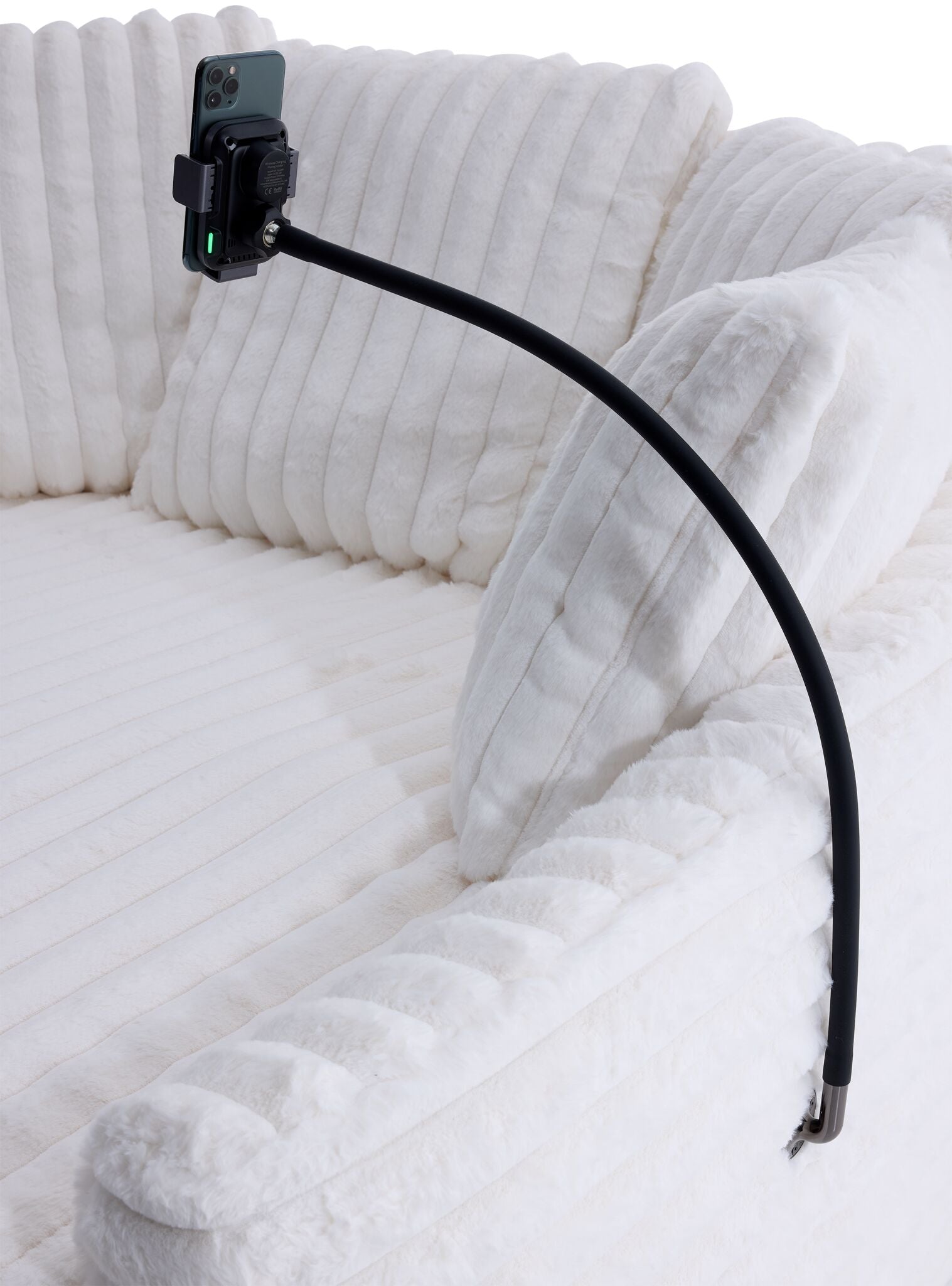 Ciara Fur Accent Chair - White