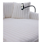 Ciara Fur Accent Chair - White