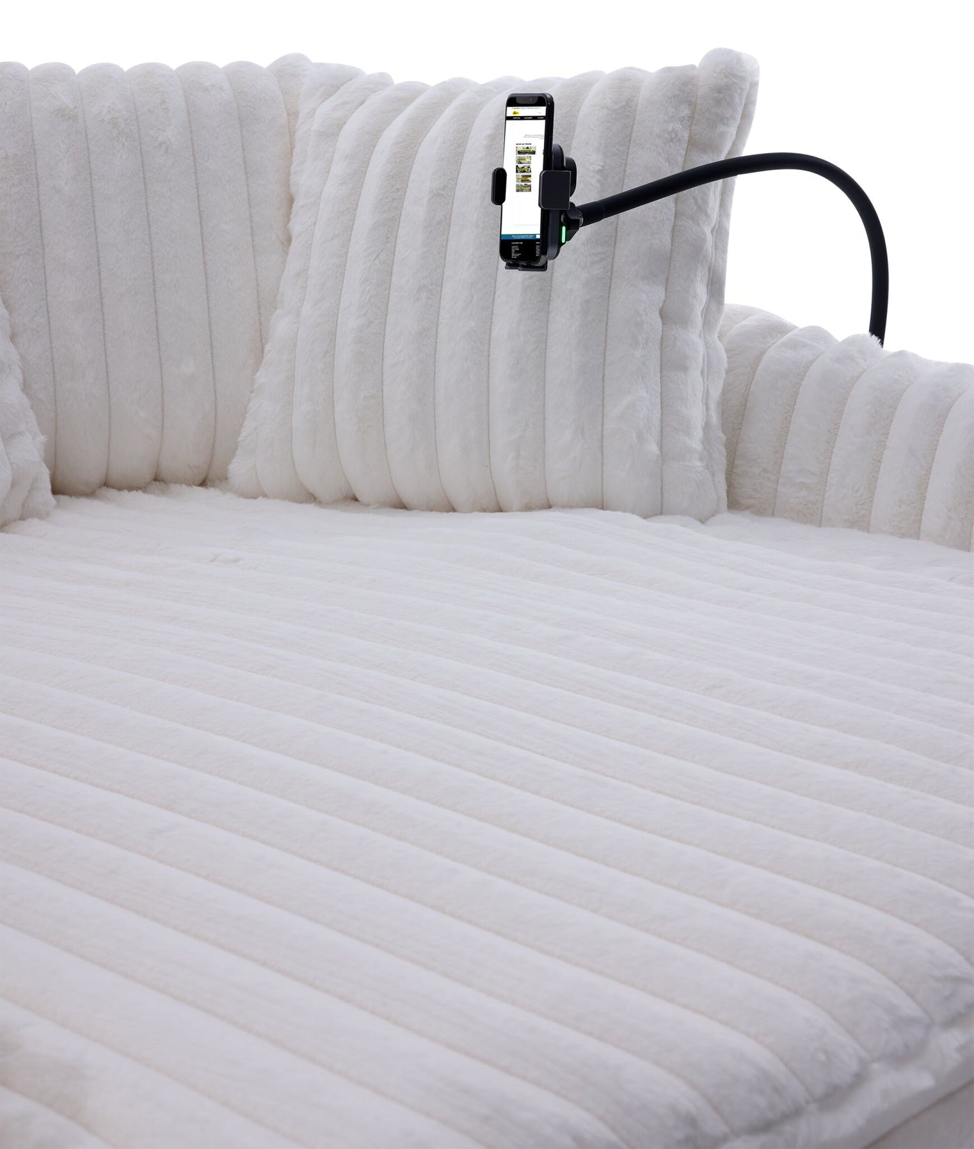 Ciara Fur Accent Chair - White