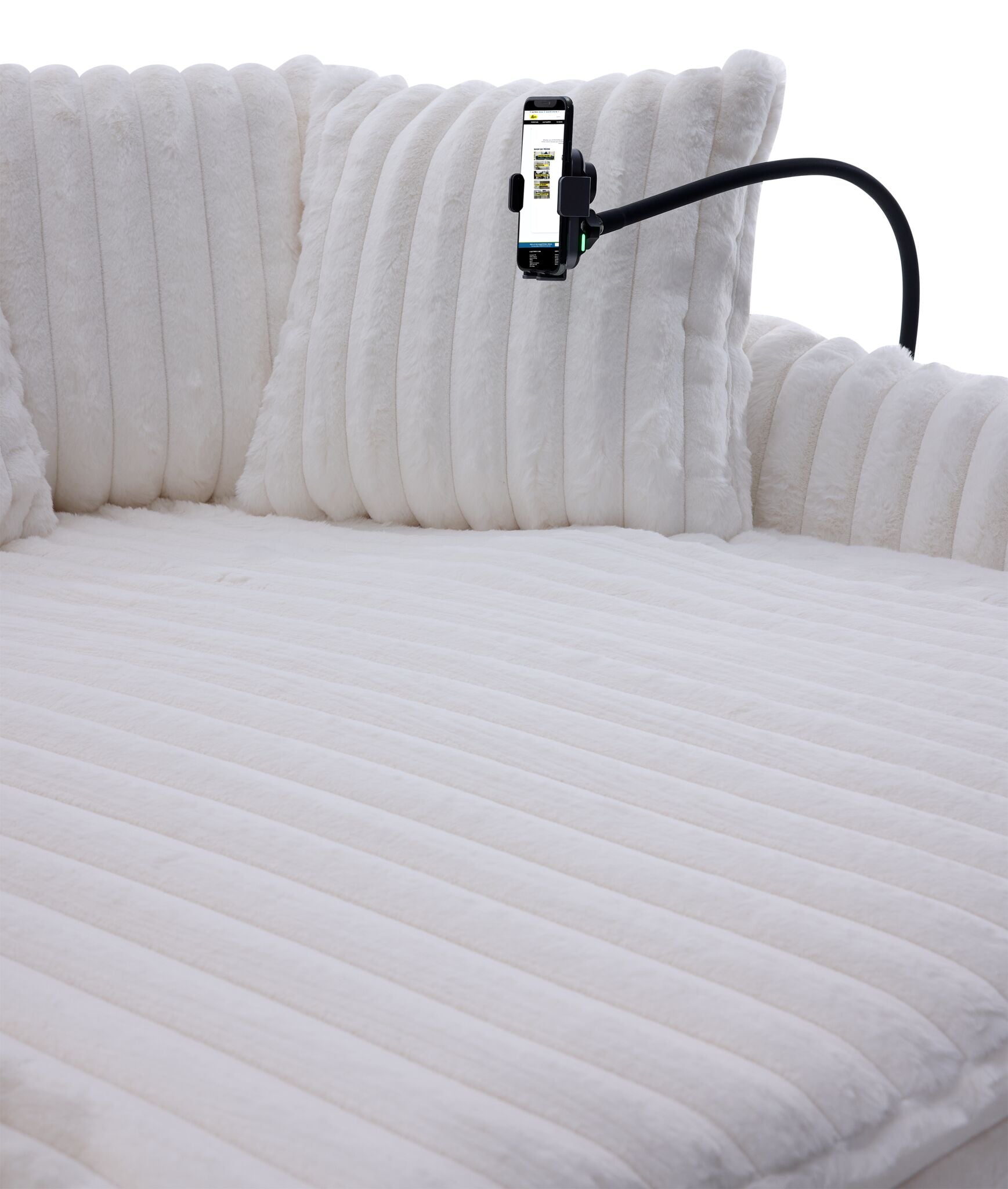 Ciara Fur Accent Chair - White