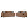 City Sofa and Loveseat Set - Brown