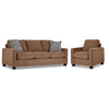 City Sofa and Chair Set - Brown