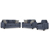 City Sofa, Loveseat and Chair Set - Blue