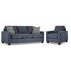City Sofa and Chair Set - Blue