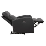 Cole Leather Power Recliner - Black
