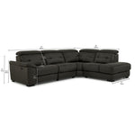 Colorado 4-Piece Power Reclining Sectional with Right-Facing Chaise - Graphite