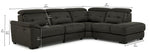 Colorado 4-Piece Power Reclining Sectional with Right-Facing Chaise - Graphite