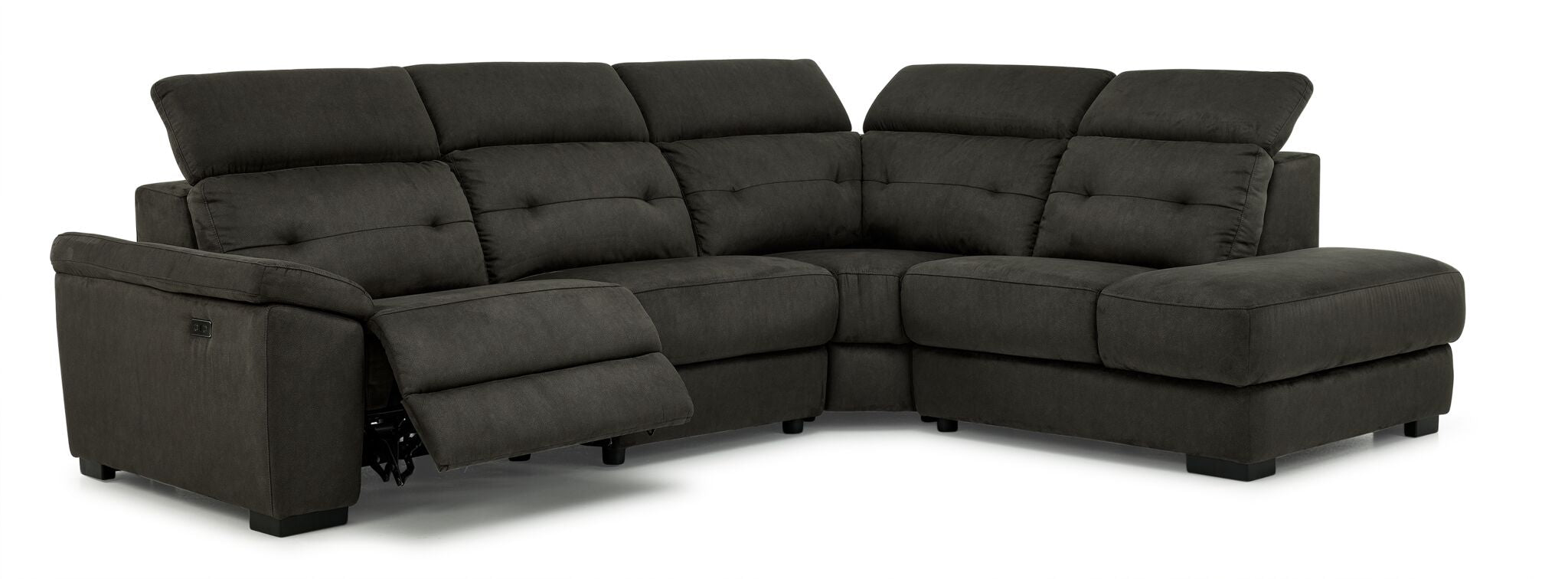 Colorado 4-Piece Power Reclining Sectional with Right-Facing Chaise - Graphite