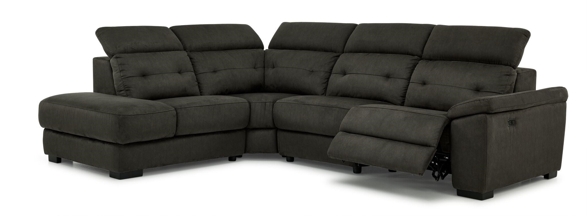 Colorado 4-Piece Power Reclining Sectional with Left-Facing Chaise - Graphite