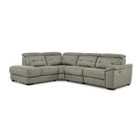 Colorado 4-Piece Power Reclining Sectional with Left-Facing Chaise - Silver