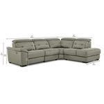Colorado 4-Piece Power Reclining Sectional with Right-Facing Chaise - Silver