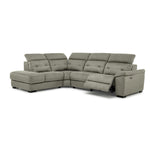 Colorado 4-Piece Power Reclining Sectional with Left-Facing Chaise - Silver