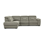 Colorado 4-Piece Power Reclining Sectional with Left-Facing Chaise - Silver