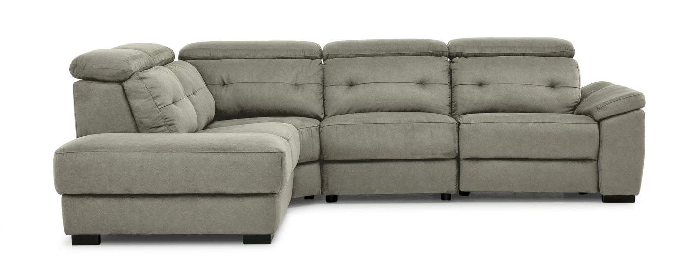 Colorado 4-Piece Power Reclining Sectional with Left-Facing Chaise - Silver