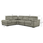 Colorado 4-Piece Power Reclining Sectional with Left-Facing Chaise - Silver