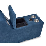 Feeling Connected - Connex 3-Piece Modular Chair with Storage Console - Blue