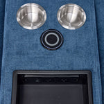 Feeling Connected - Connex 6-Piece Modular Sectional with Storage Console - Blue