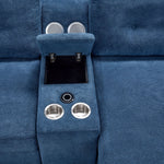 Feeling Connected - Connex 3-Piece Modular Chair with Storage Console - Blue