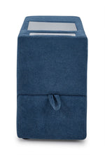 Feeling Connected - Connex 3-Piece Modular Sectional with Chaise and Drawer Console - Blue