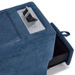 Feeling Connected - Connex 3-Piece Modular Sectional with Chaise and Drawer Console - Blue