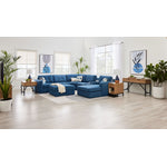 Connex 6-Piece Modular Sectional with Storage Console - Blue