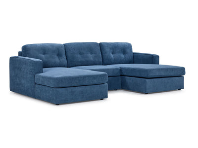 Connex 3-Piece Modular Chaise - Blue