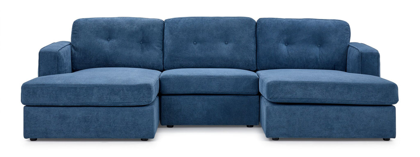 Connex 3-Piece Modular Chaise - Blue