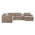 Feeling Connected - Connex 6-Piece Modular Sectional with Storage Console - Beige