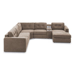 Feeling Connected - Connex 6-Piece Modular Sectional with Storage Console - Beige