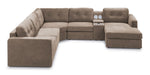 Feeling Connected - Connex 6-Piece Modular Sectional with Storage Console - Beige